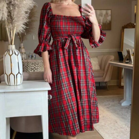 "Everyday Cheer" Holiday Tartan Plaid Dress XL - Red Dress Boutique - Picture 5 of 7